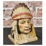 Indian Chief Tobacco Jar