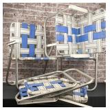Vintage Aluminum Webbed Lawn Chairs