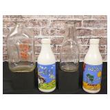 Vintage Glass Milk Bottles