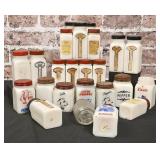Milk Glass Spice Jars