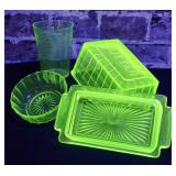 Green Depression Glass