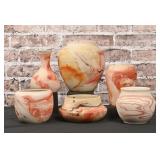 6 Piece Nemadji Pottery