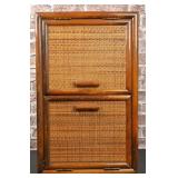 Rattan and Wood Cabinet