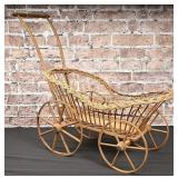Wicker and Wood Stroller