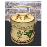 Hand painted wooden Firkin Sugar Bucket