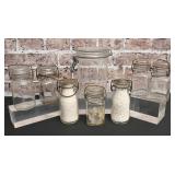 Glass Jars W/Wire Ball Lids
