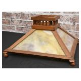 Slag Glass Panels Lamp Shade