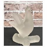 Frosted Glass Bird Figurine