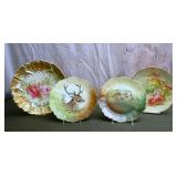 4 Victorian Porcelain Plates