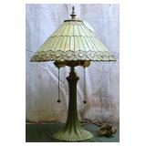 A Leaded Glass Table Lamp