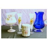 5Pc Glass & Porcelain Group