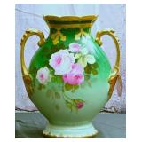 A Large Hand Painted Limoges Vase