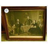 Lincoln And His Family Print
