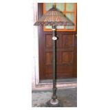 A Leaded Glass Floor Lamp