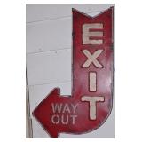 A Pressed Tin Exit Sign