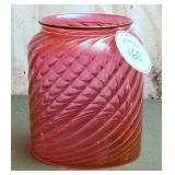 Cranberry Glass Hall Lamp Shade,