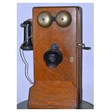 Antique Oak Wall Phone