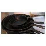 Set of 4 Cast Iron Skillets