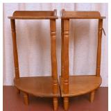 Set of 2 Corner Shelf Units