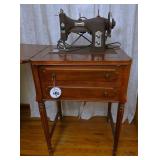 Vintage Sewing Machine & Cabinet