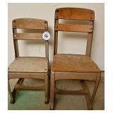 2 Children School Chairs