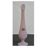 A Fenton Satin Glass Bud Vase