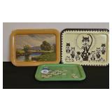 Group of 9 Vintage Serving trays