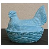 A Blue Slag Hen On Nest