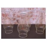 4 Pc Glass Chimneys