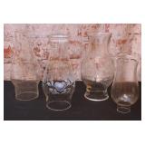 4 Pc Glass Chimneys