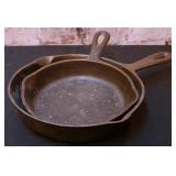 2 Pc Cast Iron Skillets