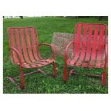 Pair of Metal Lawn Chairs
