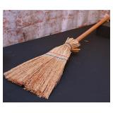 Handcrafted Wooden Handle Straw Broom