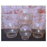 4Pc. Clear Glass Globes