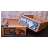 2 Pc Advertising Wood Crates
