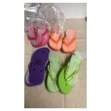 4 new size 7/8 different colored flip flops 4 new size 7/8 different colored flip flops