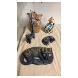 Group of cat statues Group of cat statues