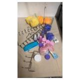 Group of shower Sponge hooks and travel size Group of shower Sponge hooks and travel size