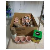 Group of new planter pots and Jiffy pots with Group of new planter pots and Jiffy pots with