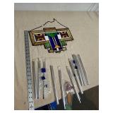 Stained glass wind chime Stained glass wind chime