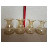4 vintage glass light covers