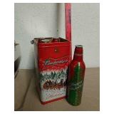 Budweiser collectible tin canister with 4 metal