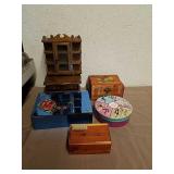 Jewelry boxes with set of 4 canape plates
