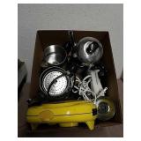 Group of coffee pot parts