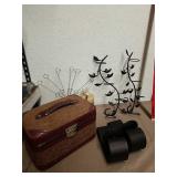 Metal wall candle holders with vintage makeup