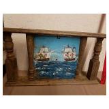 vintage wood decorative ship decor