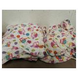 Owl fitted and flat sheet look to be twin size