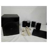 Sony subwoofer with DVD player speakers and power