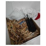 Large group of clothes pins and more
