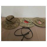 Two National Guard hats and outdoor cap